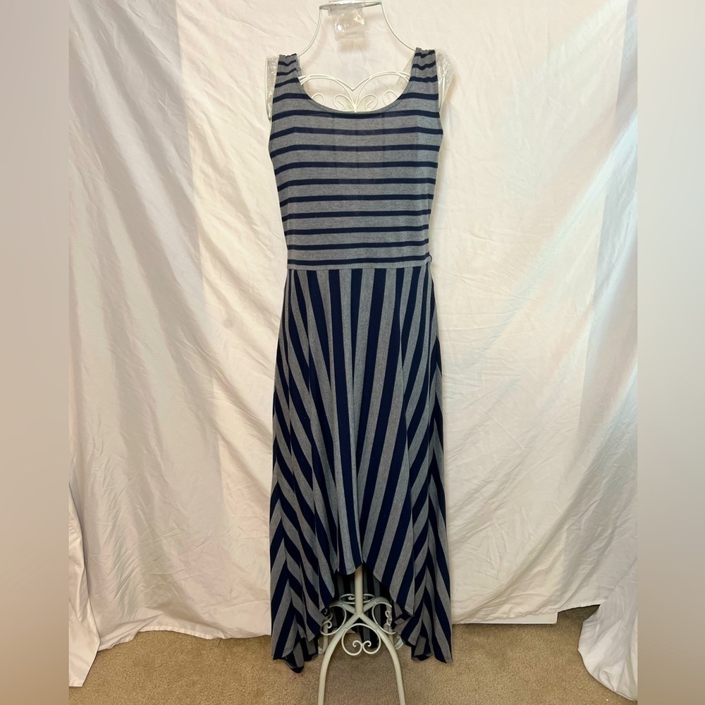High-Low Dress - Navy/Gray - Size Large - EUC